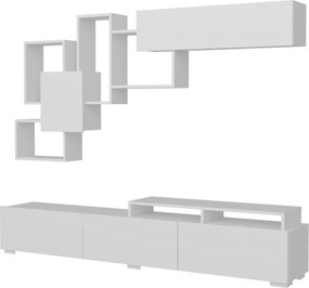 Σύνθεση Σαλονιού  Amor - Χρώμα Λευκό - 210x35x30εκ