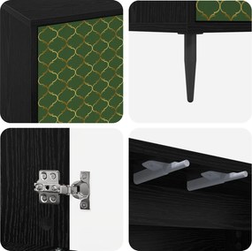 vidaXL Ντουλάπι TV GELEEN 102 x 33 x 51 εκ Μαύρη Δρυς