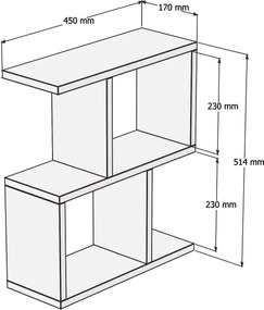 Βοηθητικό Τραπέζι Καρυδιά ZET 56x17x51,4