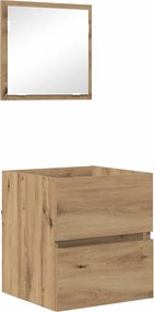 vidaXL Ντουλάπι Μπάνιου με συρτάρι Artisan Oak 41 x 38,5 x 45 cm