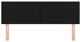 vidaXL LED Κεφαλάρι με φώτα λωρίδας LED Μαύρο 160 cm ύφασμα