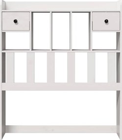 vidaXL Κεφαλάρι με Αποθ. Χώρο Λευκό 75 εκ. από Μασίφ Ξύλο Πεύκου