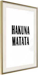 Αφίσα - Hakuna Matata - 40x60 - Χρυσό - Με πασπαρτού