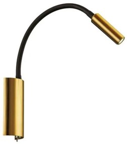 Σποτ Φωτιστικό Τοίχου Matrix LED 3W Viokef 4218100 Μαύρο-Χρυσό