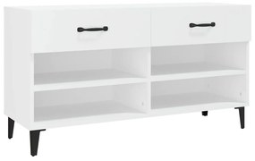 vidaXL Παπουτσοθήκη Λευκή 102 x 35 x 55 εκ. από Επεξεργασμένο Ξύλο