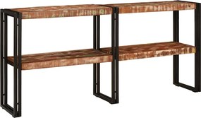 vidaXL Τραπέζι κονσόλας με ράφι Πολύχρωμο Στερεό Ανακτηθέν Ξύλο