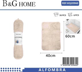 Πατάκι μπάνιου - M0839 - 40x60cm - Beige - 20960