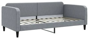 vidaXL Καναπές Κρεβάτι Συρόμενος Αν. Γκρι 100x200 εκ Ύφασμα &amp; Συρτάρια