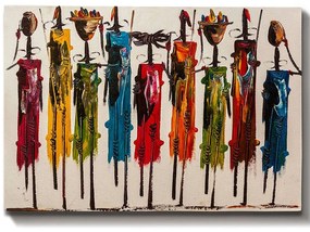 Πίνακας Καμβάς 529TCR1520 100x70cm Multi Wallity Οριζόντιοι Wood, Canvas