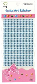 Στρας Ø4mm αυτοκόλλητα μπλε 560τεμ/blister  τμχ.