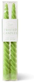 Κεριά Δείπνου Twisted (Σετ 2τμχ) 25,4cm Sage Paddywax Κερί Σόγιας