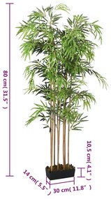 Δέντρο Μπαμπού Τεχνητό 500 Κλαδιά Πράσινο 80 εκ. - Πράσινο