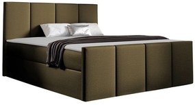 Κρεβάτι continental Baltimore 154, Continental, Μονόκλινο, Πράσινο, 120x200, Ταπισερί, Τάβλες για Κρεβάτι, 124x213x103cm, 108 kg, Στρώμα: Ναι