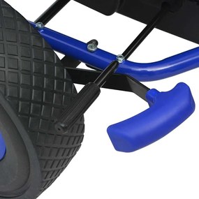 vidaXL Go Kart με Πετάλια με Ρυθμιζόμενο Κάθισμα Μπλε
