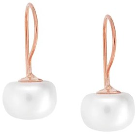 Σκουλαρίκια Senza Silver 925 Rose Gold Plated White