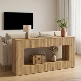 vidaXL Τραπέζι κονσόλας Τεχνίτικη Δρυς 155 x 29 x 74 εκ.