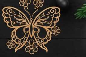 Intra απο ξύλο plywood 3mm-4mm πάχος κοπής με λέιζερ πεταλούδας Δίασταση 30x20 cm INTRAFABR-112317976