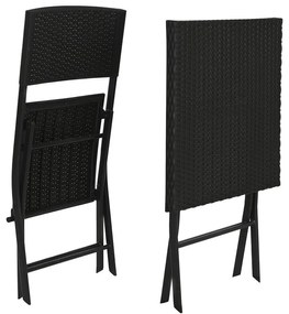 Έπιπλα κήπου Home ESPRIT Μαύρο 58 x 58 x 71,5 cm