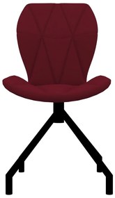 Καρέκλες Τραπεζαρίας 2 τεμ. Μπορντό από Συνθετικό Δέρμα - Κόκκινο