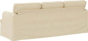 vidaXL Καναπές Κρεμ 201 x 80 x 85 εκ ύφασμα