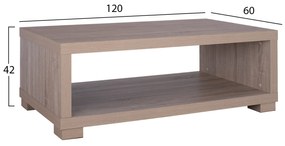 Τραπέζι Σαλονιού Salem Sonama Oak 120Χ60Χ42Y Εκ.
