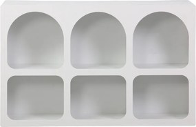 Μπουφές Emersi pakoworld με ράφια mdf σε λευκή απόχρωση 120x35x76εκ