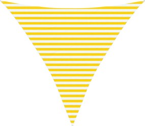 vidaXL Πανί σκιάς Κίτρινο και Λευκό 3,6 x 3,6 x 3,6 m