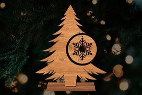 Σετ των 2 Intra απο ξύλο plywood 3mm-4mm πάχος - Στάση κοπής με λέιζερ Χριστουγεννιάτικα δέντρα Δίασταση 20x20 cm INTRAFABR-107554396