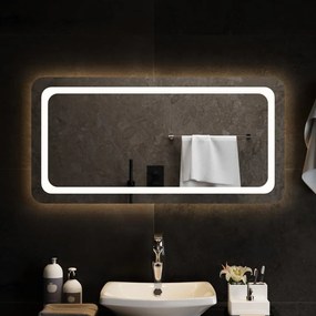 Καθρέφτης Μπάνιου με LED 100x50 εκ. - Διαφανές