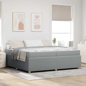 vidaXL Σκελετός Κρεβατιού Άλλο Ανοιχτό γκρι 200 x 200 cm ύφασμα