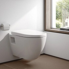 Serel Smart SM2600 Hygiene Plus Πορσελάνινη Λεκάνη Κρεμαστή Rimless 52cm με κάλυμμα βακελίτη απλό