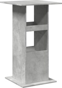 vidaXL Τραπέζι Μπαρ με Ράφια Γκρι Σκυρ. 60x60x102 εκ. Επεξεργ. Ξύλο