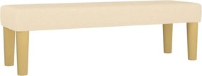 vidaXL Κρεβάτι Boxspring με Στρώμα Κρεμ 180x200 εκ. Υφασμάτινο
