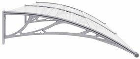 vidaXL Στέγαστρο Πόρτας Γκρι 240 x 100 εκ. Πολυανθρακικό