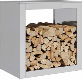 vidaXL Ράφι Καυσόξυλων 60x40x60 εκ. Γαλβανιζέ Ατσάλι