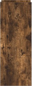 vidaXL Βάση φυτών Καπνιστή Δρυς 30 x 30 x 80 cm