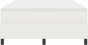 vidaXL Κρεβάτι με ελατήρια Κρέμα και Λευκό 140 x 200 cm