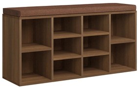 vidaXL Παπουτσοθήκη Καφέ Δρυς 103x30x48 εκ. από Επεξεργασμένο Ξύλο