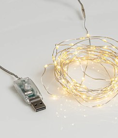 100Led Θερμά Χριστουγεννιάτικα Φωτάκια Copper Με Usb Σύνδεση Και Προγράμματα (Kelvin: 2.500 - 2.800)