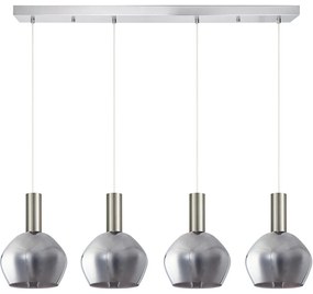 Φωτιστικό Οροφής - Ράγα Adept Tube 77-8405 85x20x300cm 4xE27 60W Nickel-Smoke Homelighting