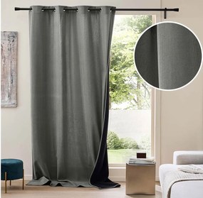 Κουρτίνα Chenille Douceur d'intérieur - 140x260cm - Γκρι