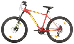 vidaXL Ποδήλατο Mountain 27,5'' Κόκκινο με 21 Ταχύτητες 42 εκ.