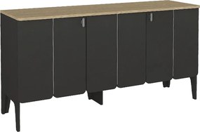 Μπουφές Pedro Megapap χρώμα ανθρακί - rota oak 150x45x75εκ.