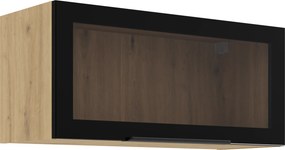 Κρεμαστή βιτρίνα Universal 80 GUS 36 MDF 1F-Φυσικό – Μαύρο