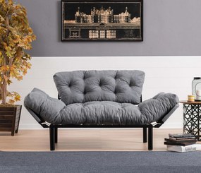 Διθέσιος Καναπές Κρεβάτι Γκρι TONNE 70x150x85
