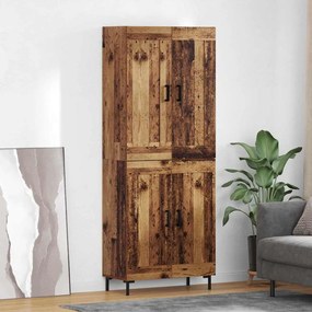 Highboard 2 pcs Παλιό Ξύλο Επεξεργασμένο ξύλο