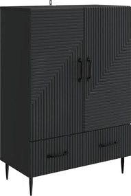 vidaXL Πλαϊνό γραφείο Μαύρο 66 x 34,5 x 95 εκ. Επεξεργασμένο Ξύλο