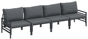 vidaXL Σετ Καναπέ Κήπου 4 pcs Ανθρακί Ατσάλι