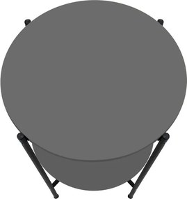 Τραπεζάκι βοηθητικό Argento Megapap χρώμα ανθρακί 43x43x60εκ.