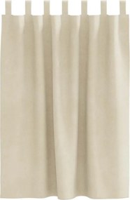 vidaXL Κουρτίνες συσκότισης 2 pcs Κρεμ 140 x 140 cm Βελούδο